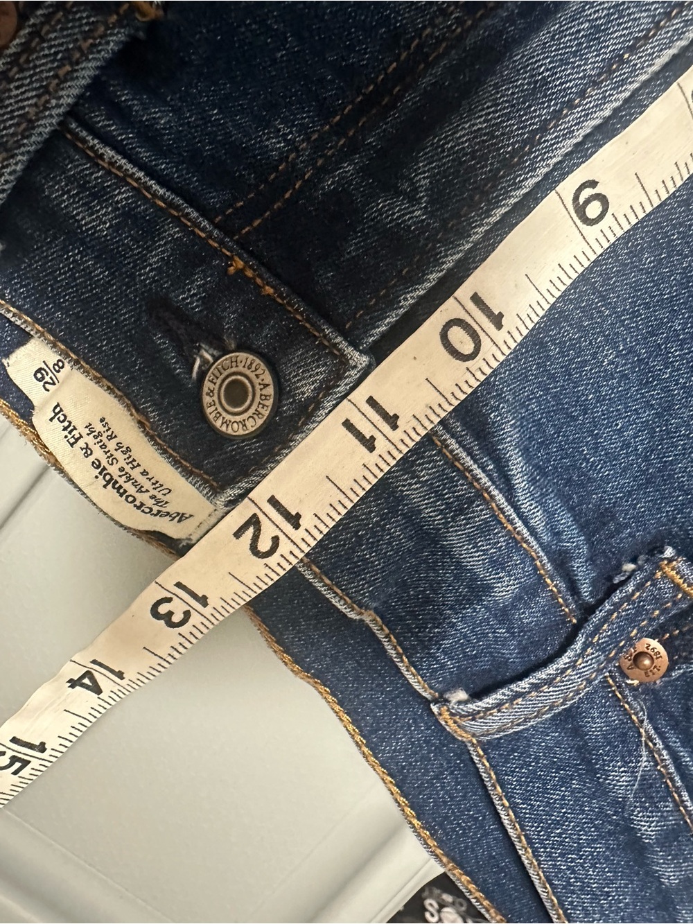 Abercrombie and Fitch the ankle straight ultra high rise medium wash 29 - Picture 5 of 8